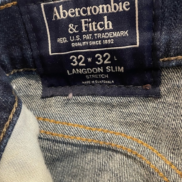 Abercrombie & Fitch men’s skinny blue jeans. 32x32 - Picture 3 of 4